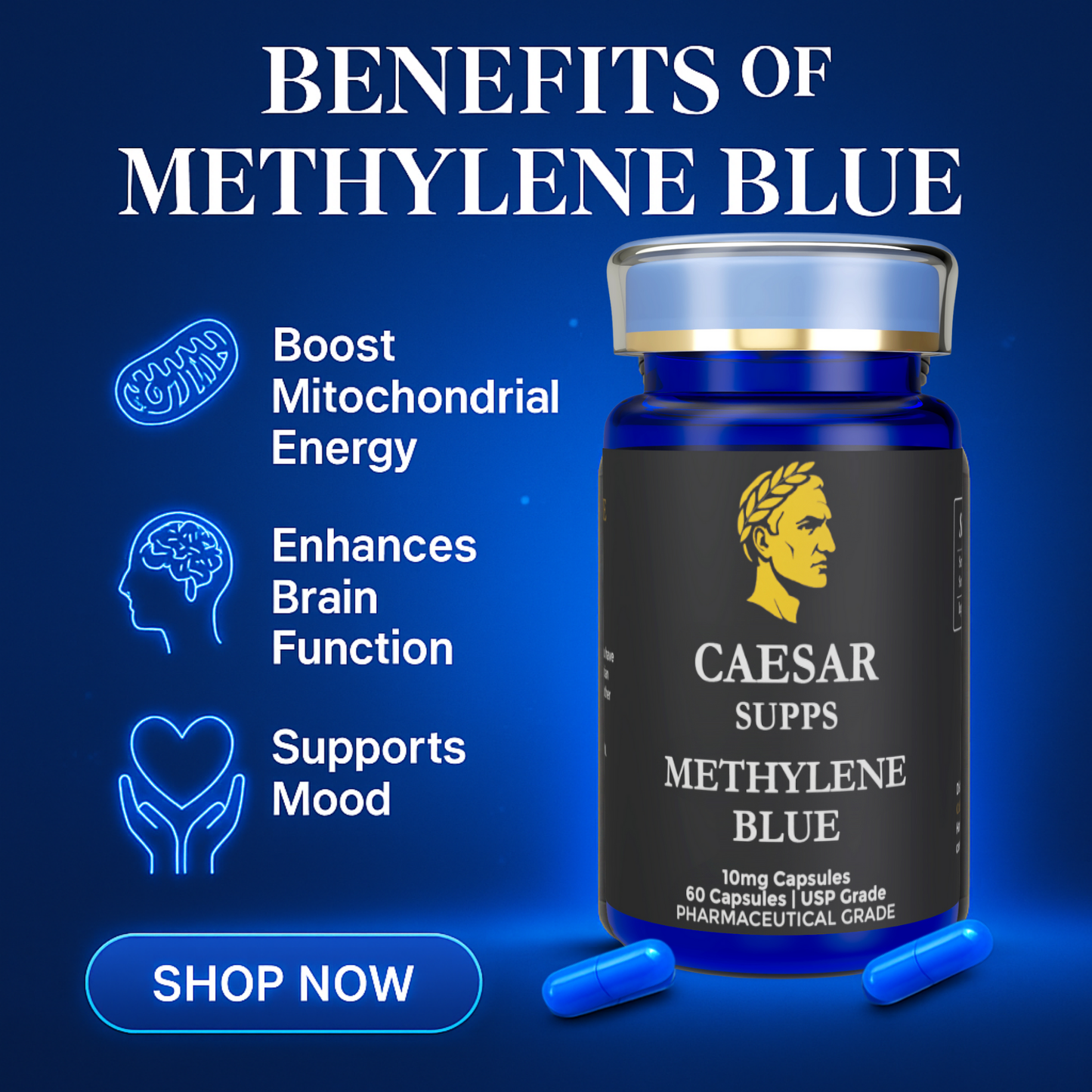 Methylene Blue Capsules 10mg x 60